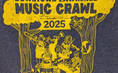 2025 Downtown Lawrence Music Crawl t-shirt